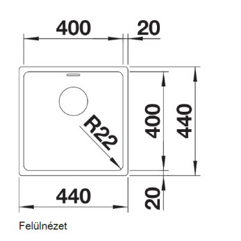 BLANCO Andando 400-U mosogatótálca