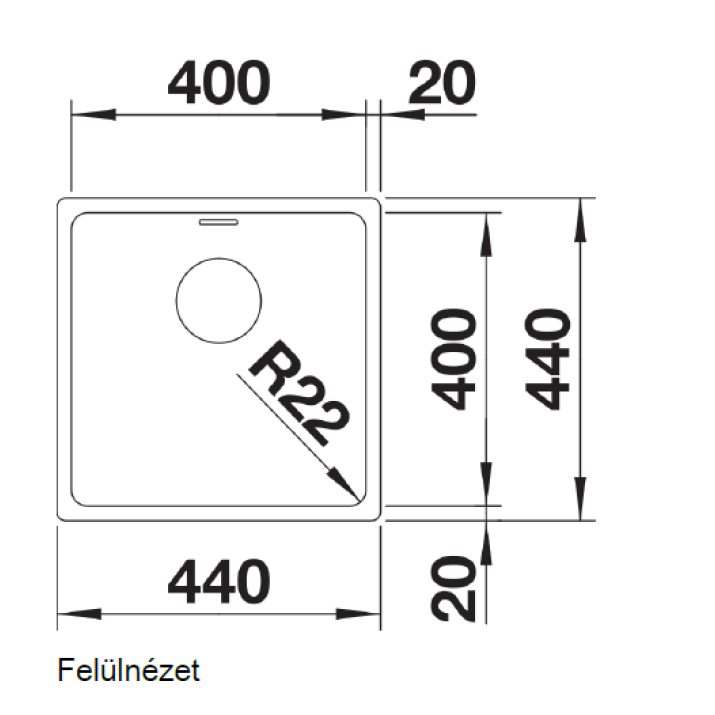 BLANCO Andando 400-U mosogatótálca BLANCO Andando 400-U mosogatótálca