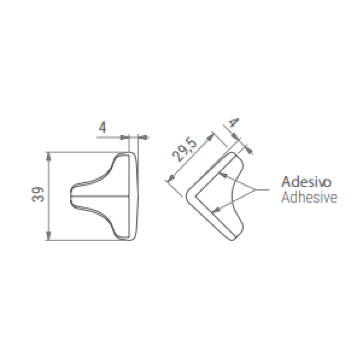 Öntapadós BABY MAX sarokvédő, átlátszó , H-29,5mm (2db/csomag) Öntapadós BABY MAX sarokvédő, átlátszó , H-29,5mm (2db/csomag)