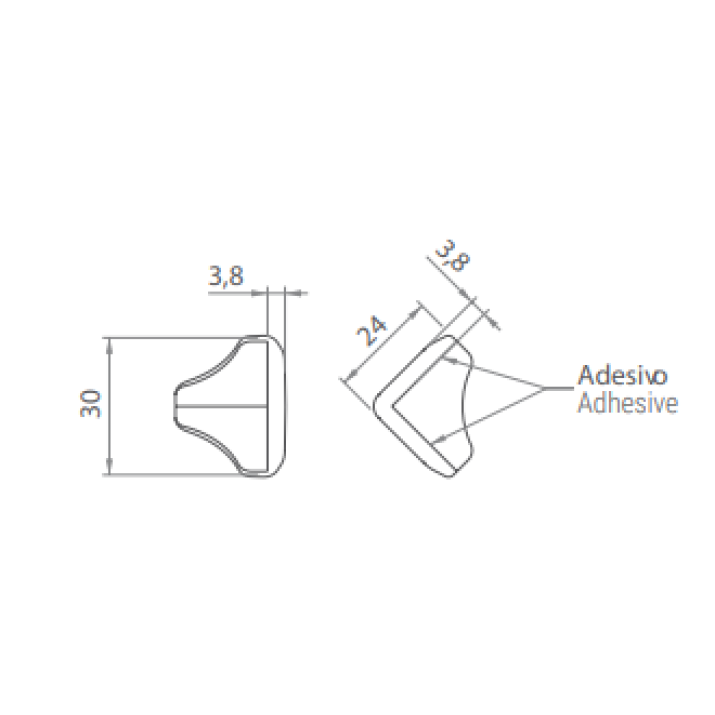 Öntapadós BABY sarokvédő, átlátszó , H-24mm (2db/csomag) Öntapadós BABY sarokvédő, átlátszó , H-24mm (2db/csomag)