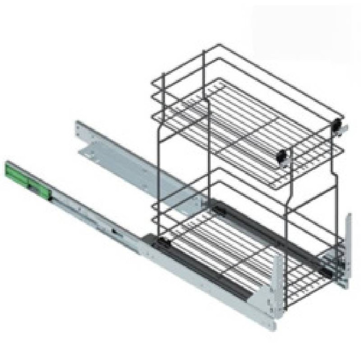 REJS Kihúzható kamra vasalat Alsómegvezetésű, fékes, króm hatású, 300 mm REJS Kihúzható kamra vasalat Alsómegvezetésű, fékes, króm hatású, 300 mm