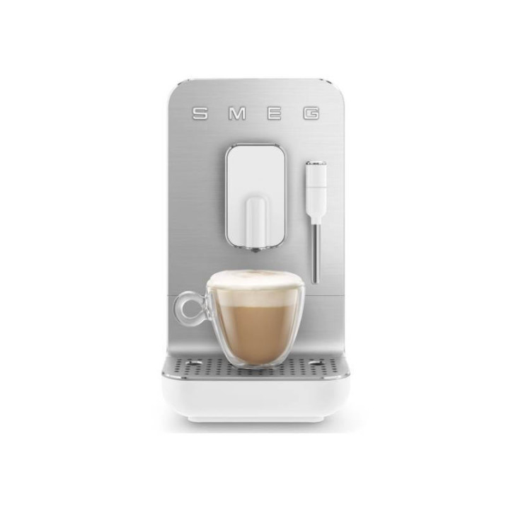 SMEG Automata kávéfőző tejhabosítóval, matt fehér