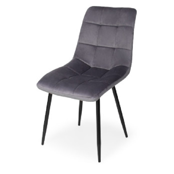 Barbi szék, szürke plüss kárpittal