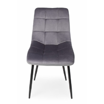 Barbi szék, szürke plüss kárpittal