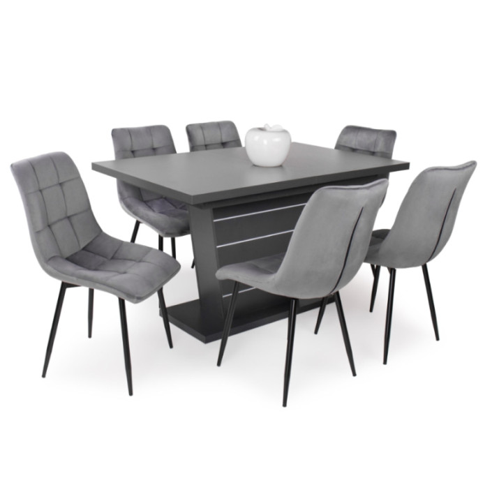 Barbi szék, szürke plüss kárpittal Barbi szék, szürke plüss kárpittal