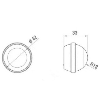 Öntapadós ajtóütköző BOLLE' , átlátszó (1db/csomag)