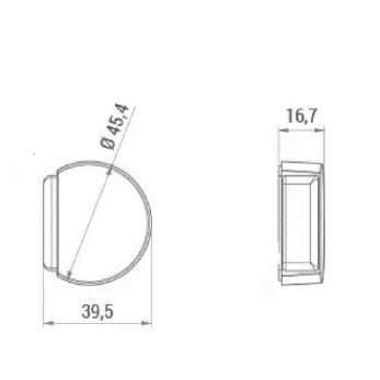 Öntapadós ajtóütköző LUKE, átlátszó (1db/csomag)