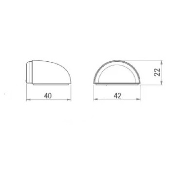 Öntapadós ajtóütköző TOMMY, átlátszó (1db/csomag)