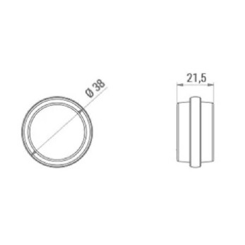Öntapadós ajtóütköző FRANKY 20, fehér (1db/csomag)